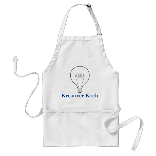 Küchenschürze Kreativer Koch blauer Text スタンダードエプロン (正面)