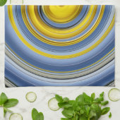 Küchentuch gelb-blaue Spirale キッチンタオル (折り畳み)