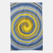 Küchentuch gelb-blaue Spirale キッチンタオル (縦)