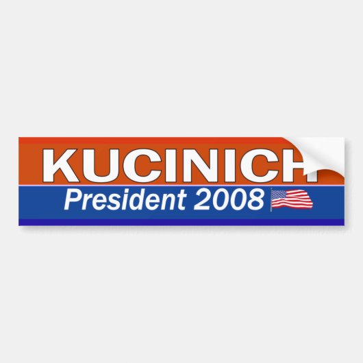 KUCINICHの大統領 バンパーステッカー (正面)