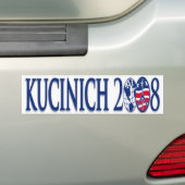 kucinich 2008年 バンパーステッカー (車上)