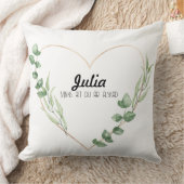 Kudde med lövkrans Välj egen text クッション (ブランケット)