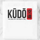 Kudo – Minimal Japanese Martial Arts Emblem 長方形シール (バッグ)