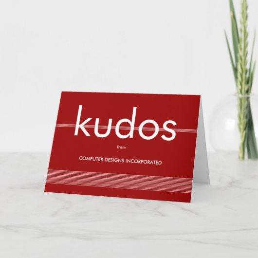 Kudosおめでとうカード カード (正面)