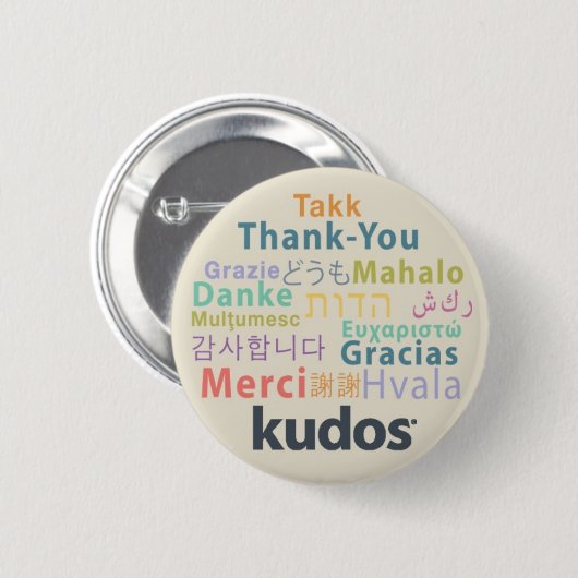 Kudos®のありがとう 缶バッジ (正面&裏面)