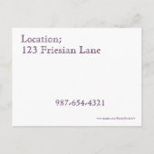 Kueringのお祝いカード インビテーションポストカード (裏面)