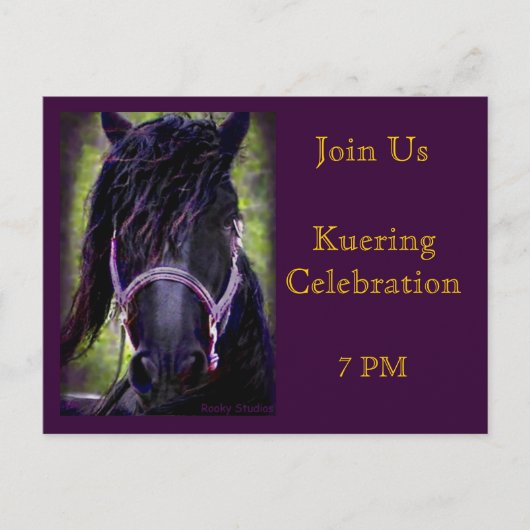 Kueringのお祝いカード インビテーションポストカード (正面)