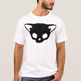 Kuginh™の黒猫のスカル Tシャツ