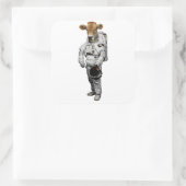 Kuh宇宙飛行士ステッカー スクエアシール (バッグ)