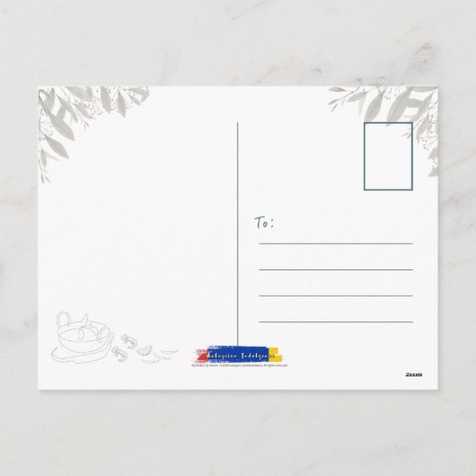 Kuih Seri Mukaマレーシアのはがき シーズンポストカード (裏面)