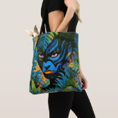 "Kuiralaya" – リーフ絵を描 – アマゾニアの女性 トートバッグ (クローズアップ)