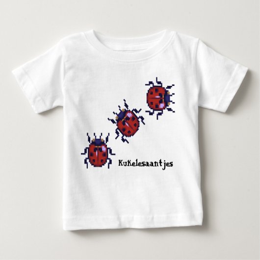 Kukelesaantjes pixelart shirt ベビーTシャツ (正面)