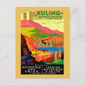 Kulingヴィンテージ中国の旅行ポスター。 ポストカード (正面)