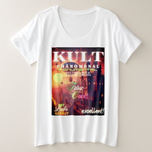 KULT PHÄNOMENAL MONUMENTAL プラスサイズTシャツ (デザイン正面)