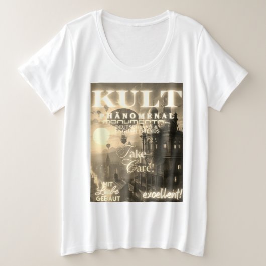 KULT PHÄNOMENAL MONUMENTAL プラスサイズTシャツ (デザイン正面)