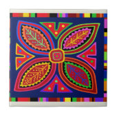 Kuna Indian Mola Flora タイル (正面)