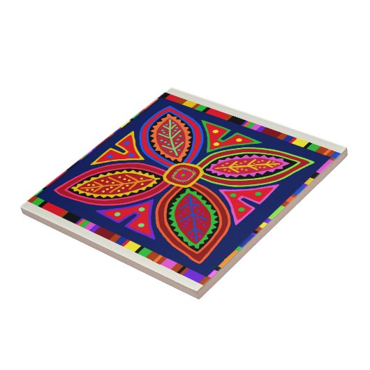 Kuna Indian Mola Flora タイル (側面)