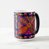 Kuna Indian Mola Flora モーフィングマグカップ (正面右)