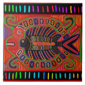 Kuna Indian Pescado Mola タイル (正面)