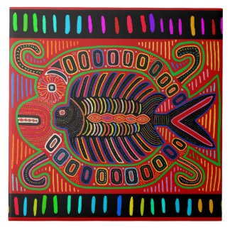 Kuna Indian Pescado Mola タイル