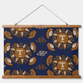 Kuna Indian Sun Gods 吊り下げ型タペストリー