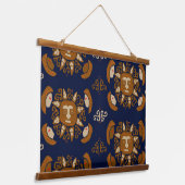 Kuna Indian Sun Gods 吊り下げ型タペストリー (傾斜あり)