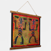 Kuna Indian Twin Spirits 吊り下げ型タペストリー (傾斜あり)