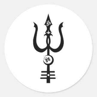 Kundalini Shiva's Trident Design - Awesome Gifts  ラウンドシール