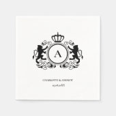 Kundenspezifischロゴモノグラムワッペンローウェン スタンダードカクテルナプキン (正面)