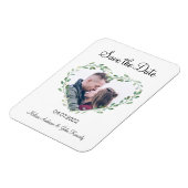 Kundenspezifisch Foto Herz日付を保存 マグネット (左側)