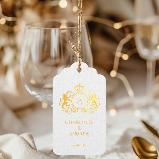 Kundenspezifisch Logo Monogramm Wappen Löwen Gummi ギフトタグ