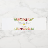 Kundenspezifische Florale Wasserflaschenetikett ペットボトルラベル (シングルラベル)