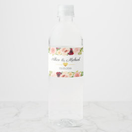 Kundenspezifische Florale Wasserflaschenetikett ペットボトルラベル