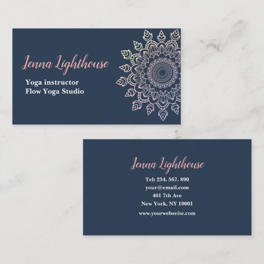 Kundenspezifische Mandala 名刺 (正面/裏面)