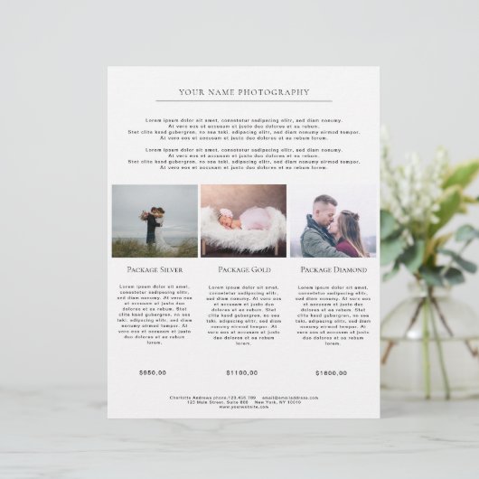 Kundenspezifischer Foto-Preislisten (スタンド正面)