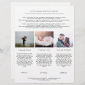 Kundenspezifischer Foto-Preislisten (正面/裏面)