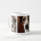 Kundenspezifisches personalisiertes Hunde Foto コーヒーマグカップ (正面左)