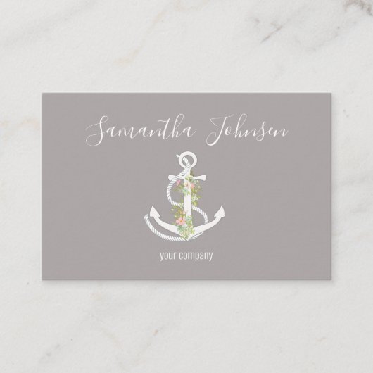 Kundenspezisch Anker mit Blumen 名刺 (正面)