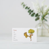 Kung Fuの木のプロフィールカードテンプレート 名刺 (スタンド正面)