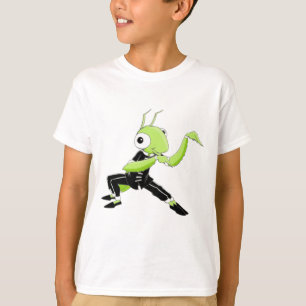 Kung Fuの祈るカマキリ Tシャツ