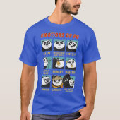 Kung Fu Bear Emotions Of Po Portrait Grid gift fun Tシャツ (正面)