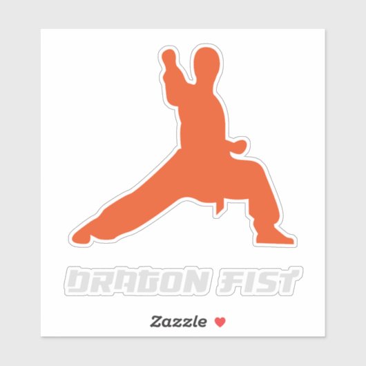 Kung Fu Dragon Fist Martial Arts シール (シート)