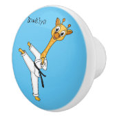 Kung Fu giraffe cartoon illustration セラミックノブ (右)