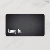kung fu. Modern Minimalist Blackboard Professional 名刺 (正面)