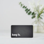 kung fu. Modern Minimalist Blackboard Professional 名刺 (スタンド正面)