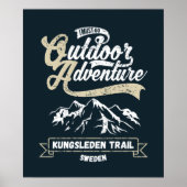 Kungsleden Trail in Lapland，スウェーデン – ヴィンテージ ポスター (正面)