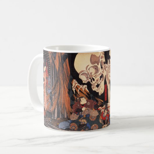 Kuniyoshiの骨組マグ コーヒーマグカップ (正面左)