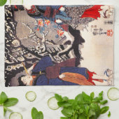 Kuniyoshi 3の女性の台所タオル キッチンタオル (折り畳み)