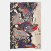 Kuniyoshi 3の女性の台所タオル キッチンタオル (縦)