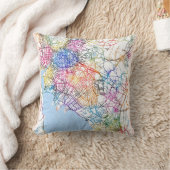 Kunming China City Map クッション (ブランケット)